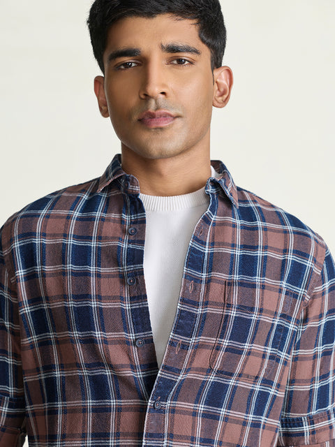 Slub Checkered Tailored Fit Shirt