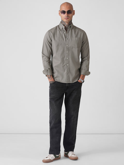 PLAIN SLUB TAILORED SHIRT