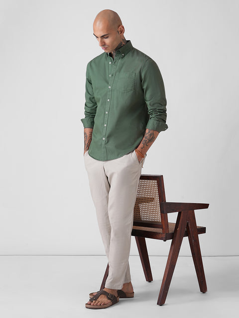 PLAIN SLUB TAILORED SHIRT