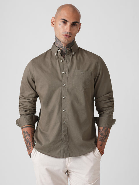PLAIN SLUB TAILORED SHIRT