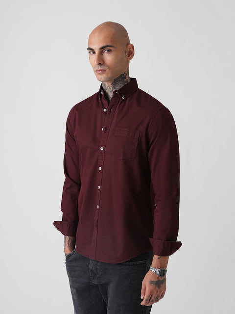 PLAIN SLUB TAILORED SHIRT