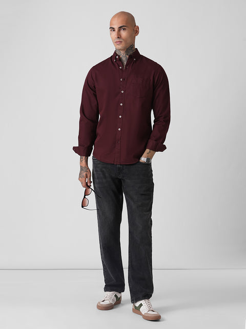 PLAIN SLUB TAILORED SHIRT