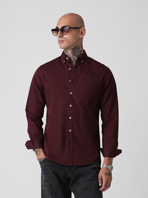 PLAIN SLUB TAILORED SHIRT