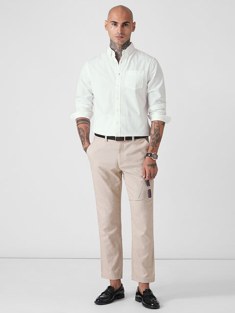PLAIN SLUB TAILORED SHIRT