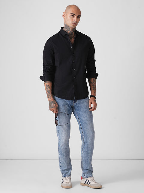 DOBBY PLAIN TAILORED SHIRT