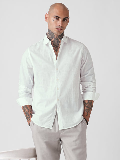 DOBBY PLAIN TAILORED SHIRT