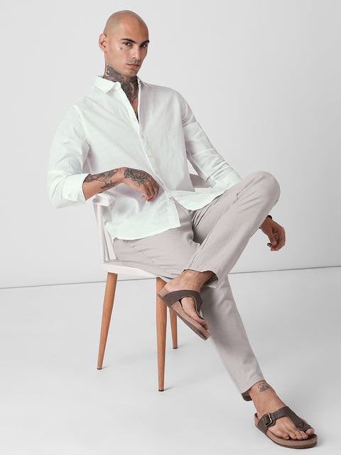 DOBBY PLAIN TAILORED SHIRT