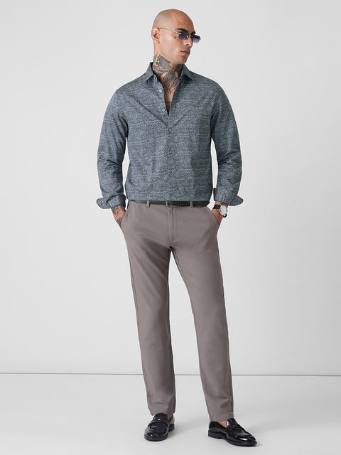 SATIN PRINTED TAILORED SHIRT