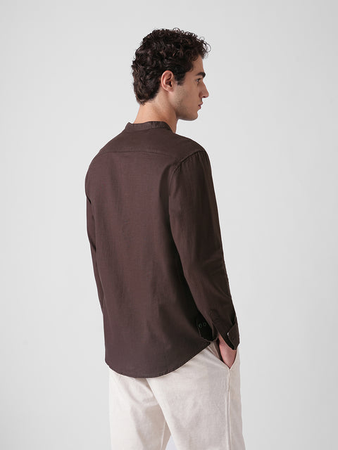OXFORD MANDARIN COLLAR SHIRT