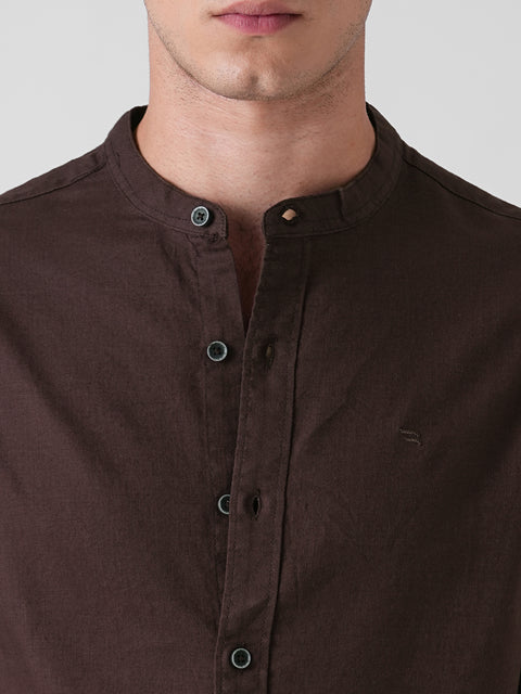 OXFORD MANDARIN COLLAR SHIRT