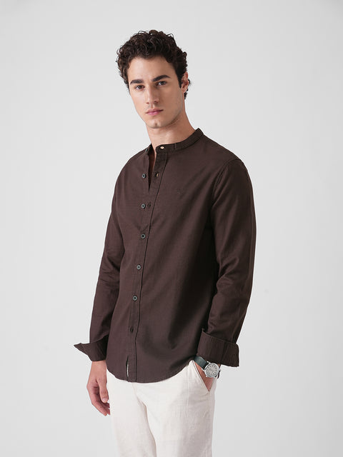 OXFORD MANDARIN COLLAR SHIRT