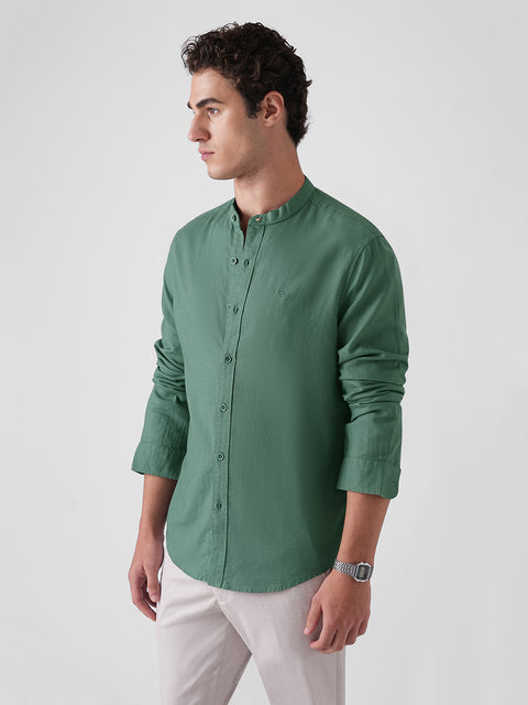 OXFORD MANDARIN COLLAR SHIRT