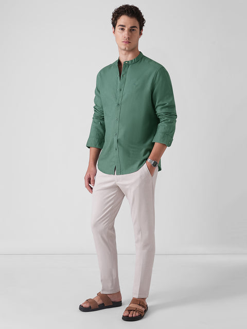 OXFORD MANDARIN COLLAR SHIRT