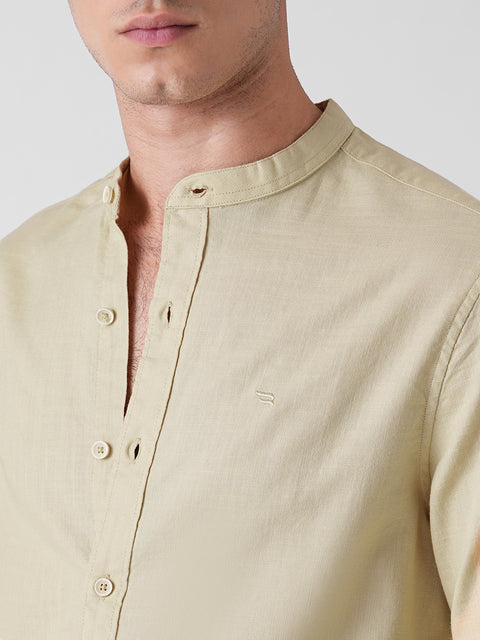 OXFORD MANDARIN COLLAR SHIRT