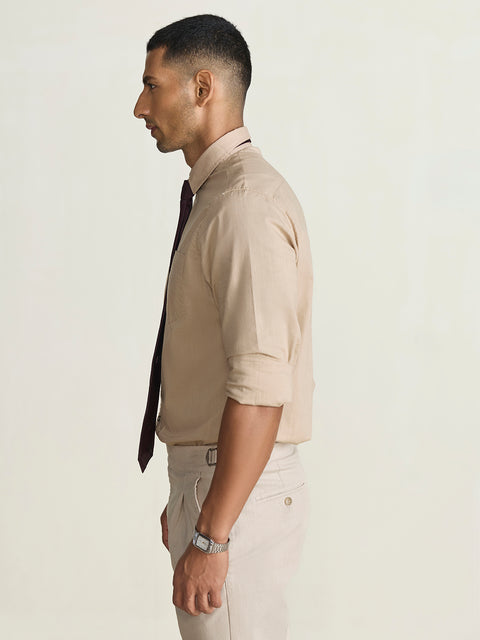 Slub Solid Tailored Fit Shirt
