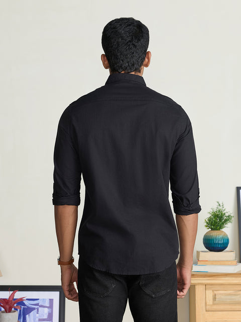 Slub Solid Tailored Fit Shirt