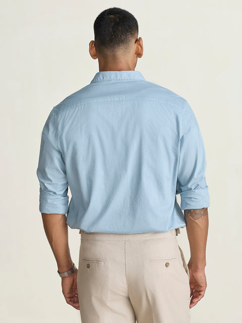 Slub Solid Tailored Fit Shirt