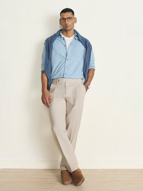 Slub Solid Tailored Fit Shirt