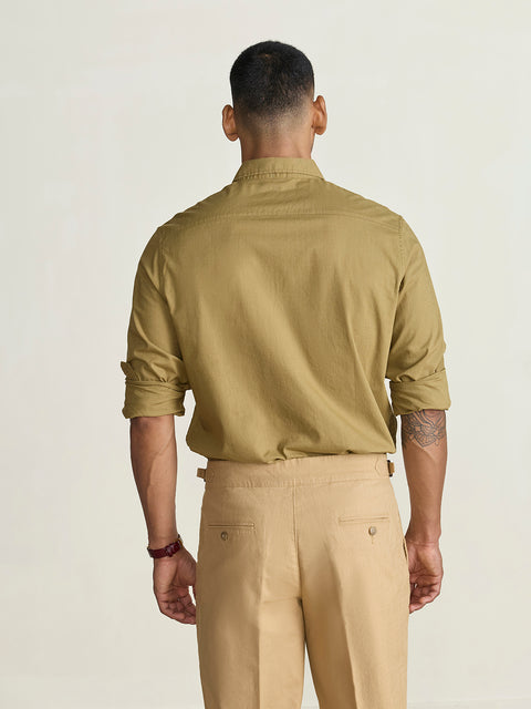 Slub Solid Tailored Fit Shirt
