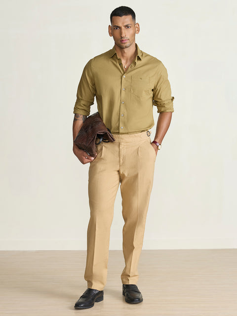 Slub Solid Tailored Fit Shirt