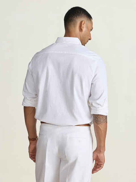 Slub Solid Tailored Fit Shirt
