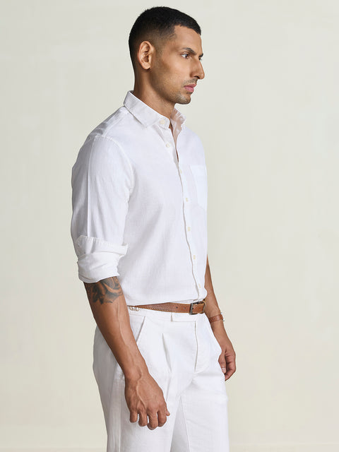 Slub Solid Tailored Fit Shirt