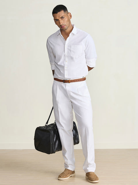 Slub Solid Tailored Fit Shirt