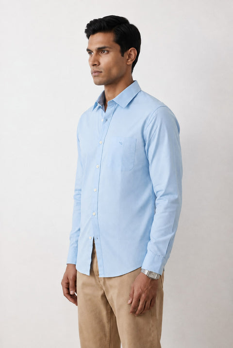 Satin Solid Tailored Fit Shirt