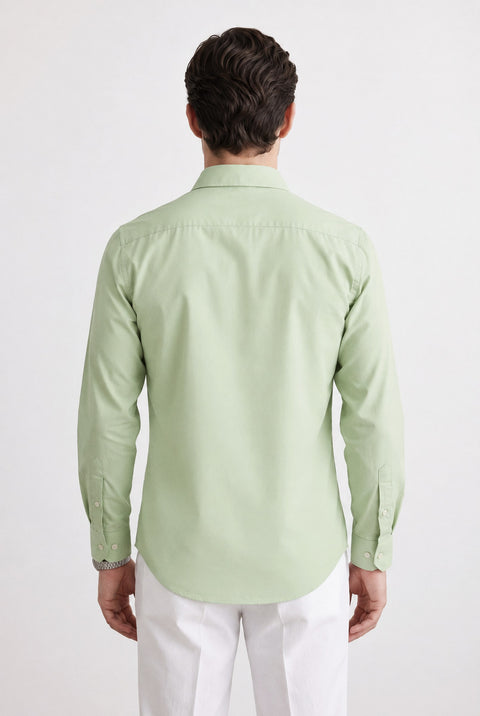 Satin Solid Tailored Fit Shirt