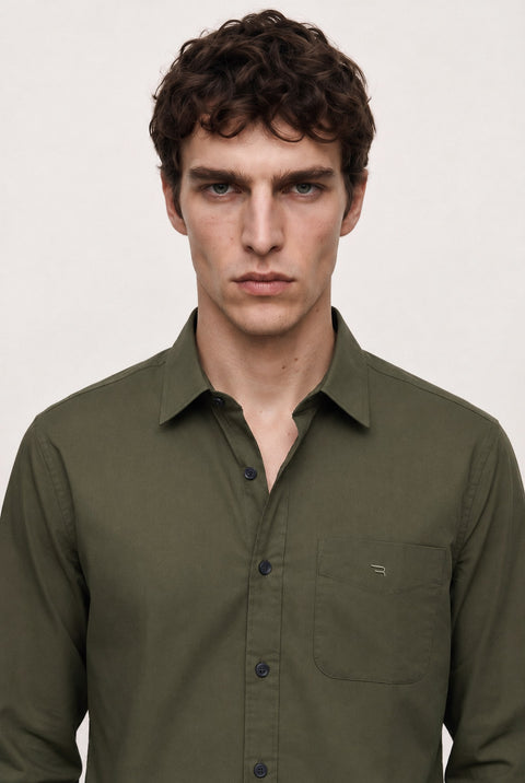 Satin Solid Tailored Fit Shirt