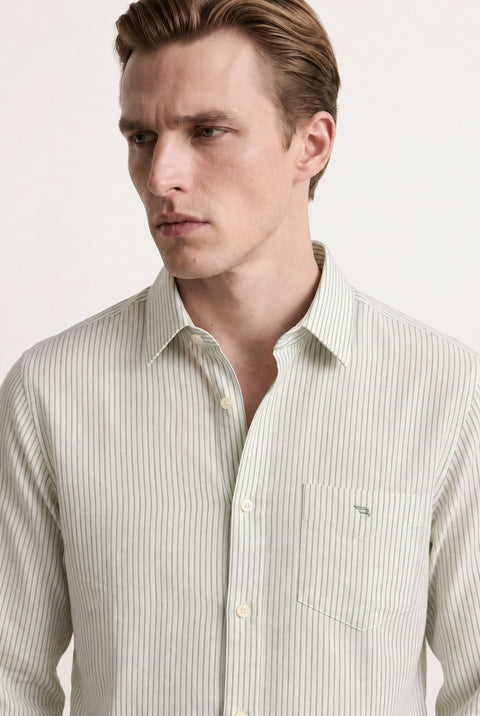 Slub Striped Tailored Fit Shirt