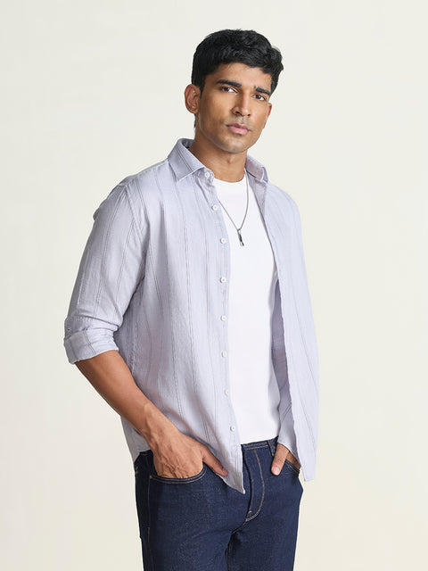 Dobby Striped Tailored Fit Shirt