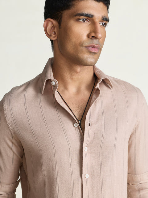 Dobby Striped Tailored Fit Shirt