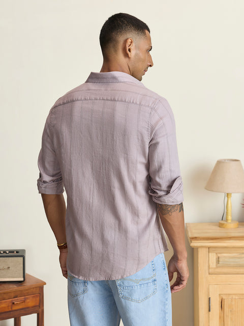 Dobby Striped Tailored Fit Shirt