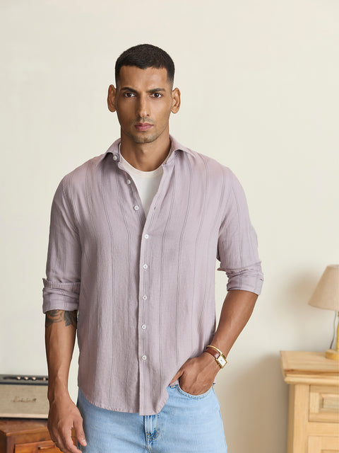 Dobby Striped Tailored Fit Shirt