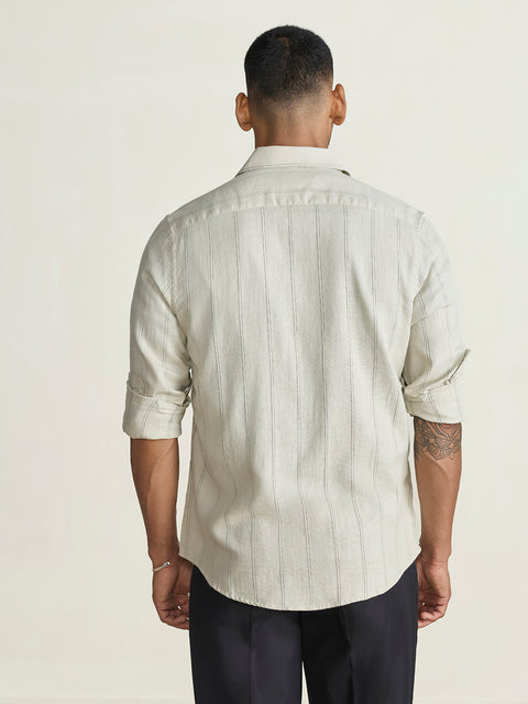 Dobby Striped Tailored Fit Shirt