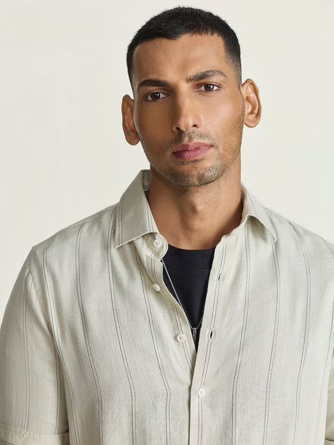 Dobby Striped Tailored Fit Shirt