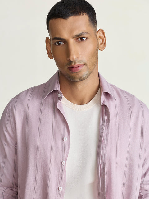 Dobby Striped Tailored Fit Shirt