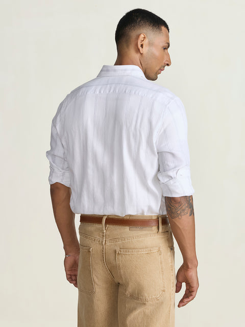 Dobby Striped Tailored Fit Shirt