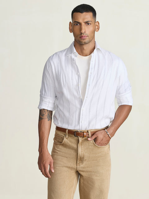 Dobby Striped Tailored Fit Shirt