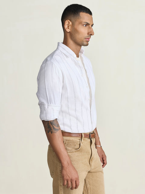 Dobby Striped Tailored Fit Shirt