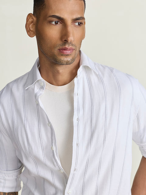 Dobby Striped Tailored Fit Shirt