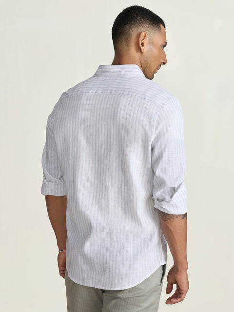 Slub Striped Tailored Fit Shirt