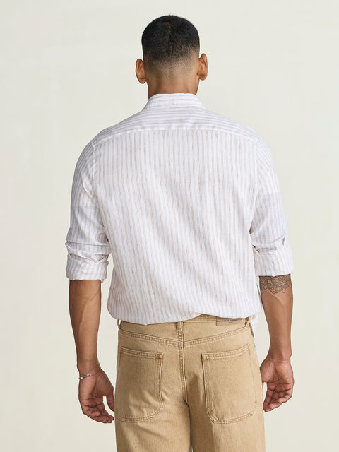 Slub Striped Tailored Fit Shirt