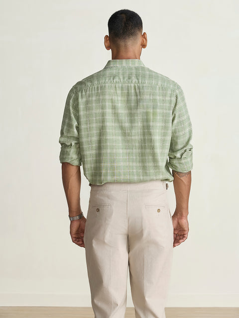 Slub Checkered Tailored Fit Shirt