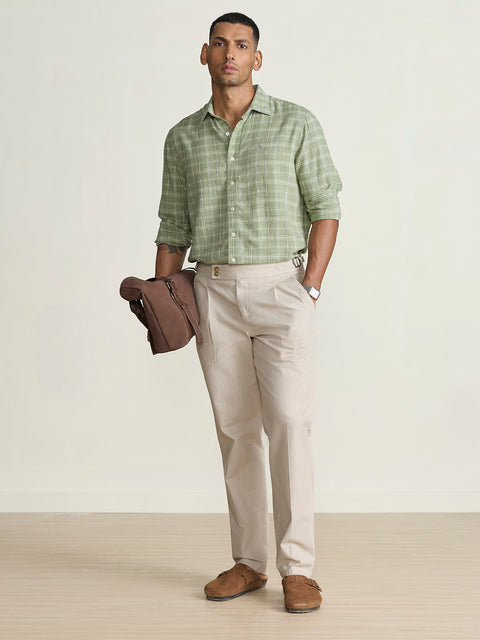 Slub Checkered Tailored Fit Shirt