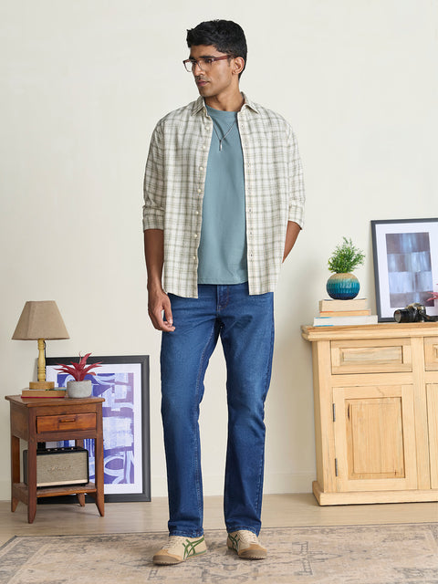Slub Checkered Tailored Fit Shirt