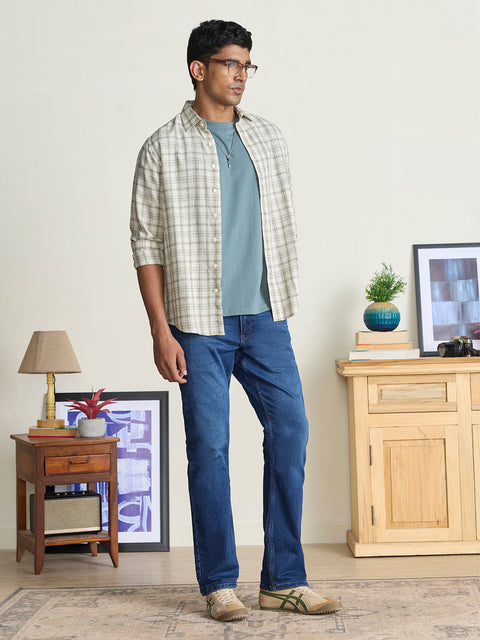 Slub Checkered Tailored Fit Shirt