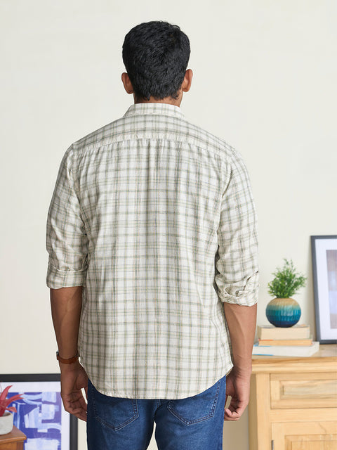 Slub Checkered Tailored Fit Shirt