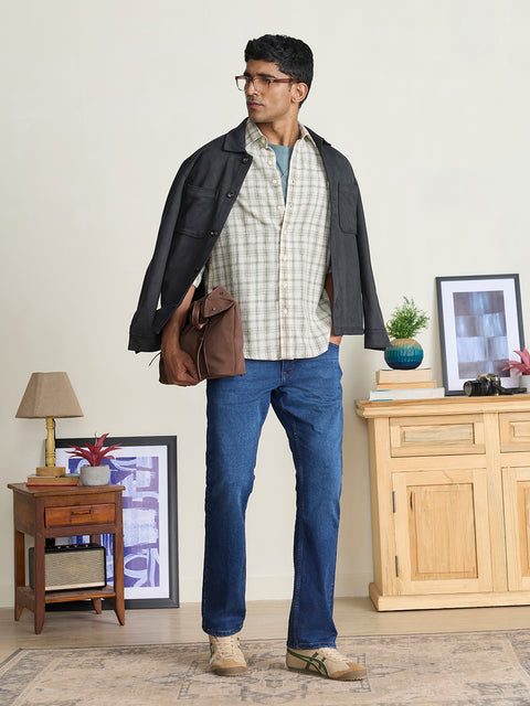 Slub Checkered Tailored Fit Shirt